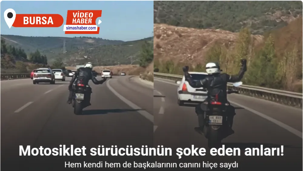 Motosiklet üzerinde dans edip kilometrelerce ilerledi