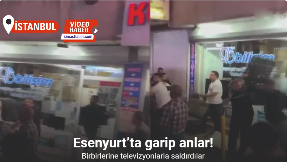 Esenyurt’ta iki grup arasında kavga: Birbirlerine televizyonlarla saldırdılar