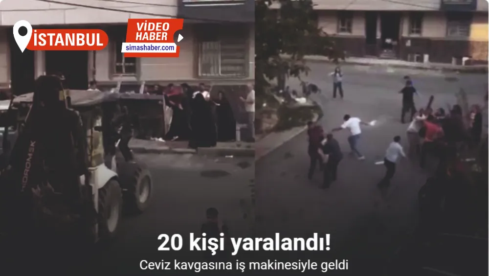 Ceviz kavgasına iş makinesiyle geldi, 20 kişi yaralandı