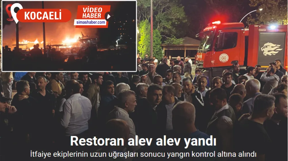 Restoran alev alev yandı, geriye iskeleti kaldı