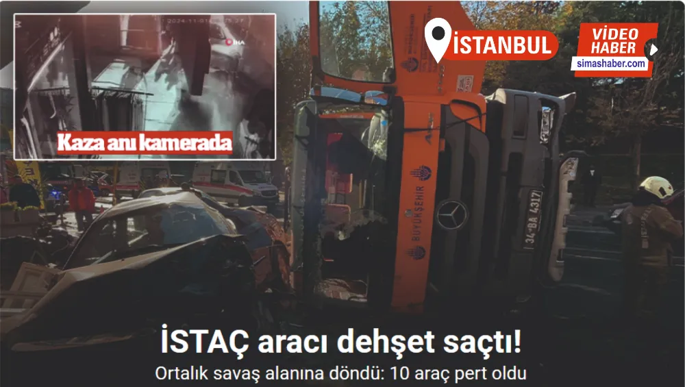 Bayrampaşa’da yokuştan kayan İSTAÇ aracı 8 araca çarptı: 5 yaralı