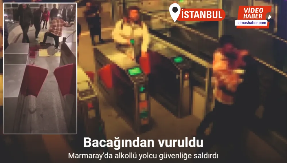 Kadıköy Marmaray’da güvenlik görevlisi tartıştığı yolcuyu vurdu, o anlar kamerada