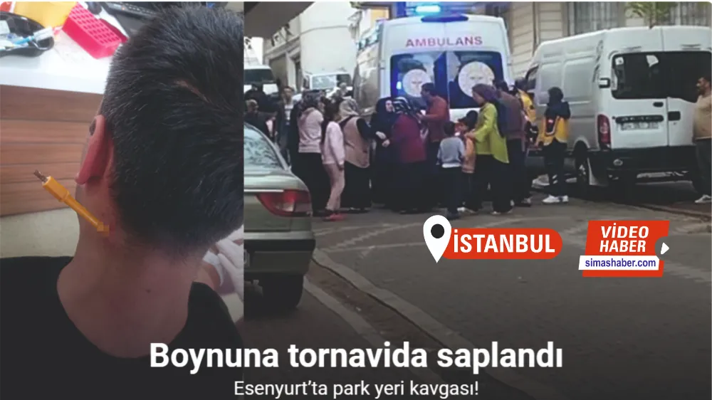 Park yeri kavgası esnasında boynuna tornavida saplandı