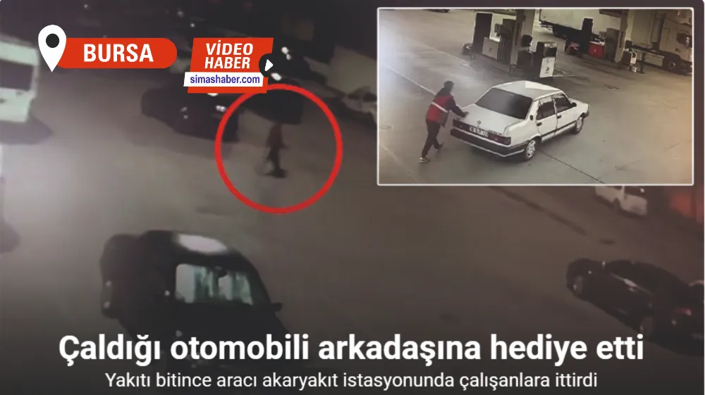 (Özel) Çaldığı otomobili arkadaşına hediye eden şüpheli önce kameraya sonra polise yakalandı