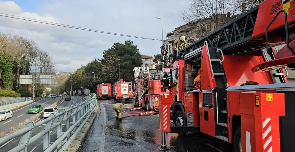 Sarıyer’de inşaatı 34 yıldır bitmeyen rezidansta yangın