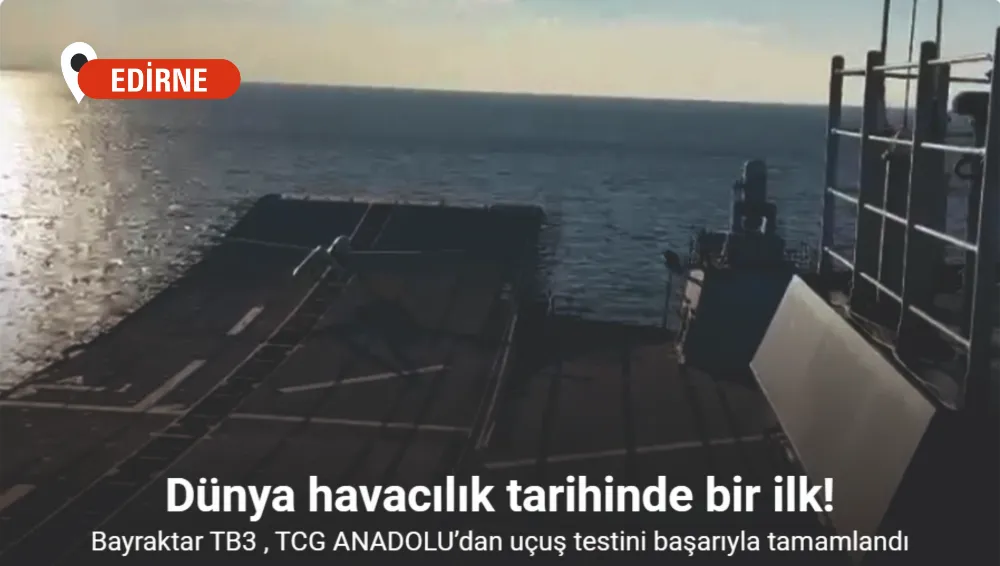 Bayraktar TB3 SİHA, TCG ANADOLU’dan uçuş testini başarıyla tamamlandı