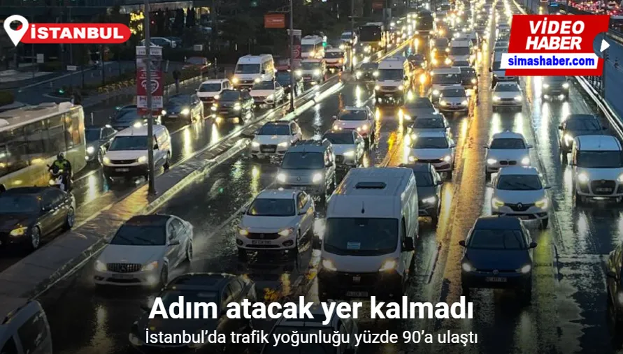 İstanbul’da trafik yoğunluğu yüzde 90’a ulaştı