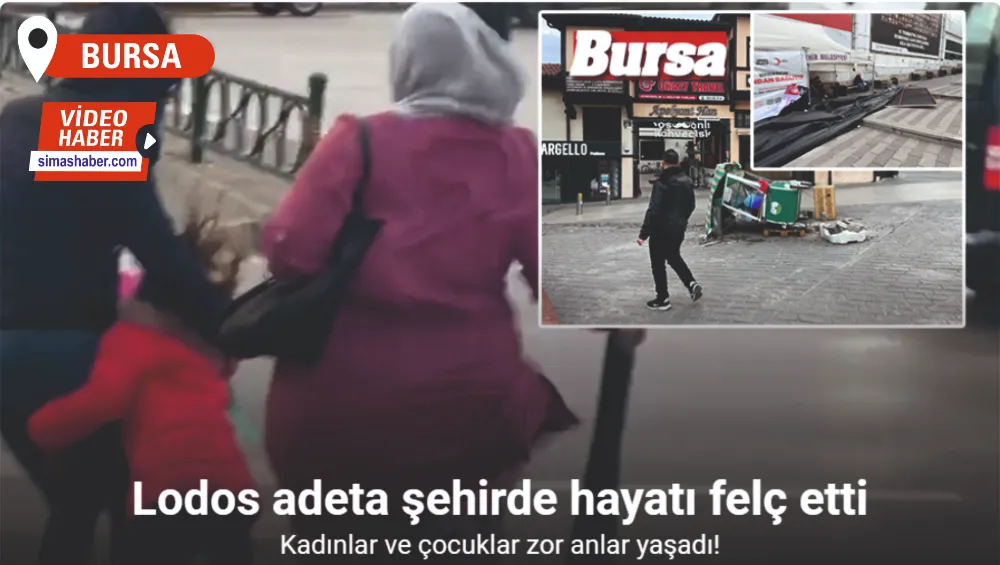 Fırtına Bursa’da adeta insanları uçurdu, kadınlar ve çocuklar zor anlar yaşadı