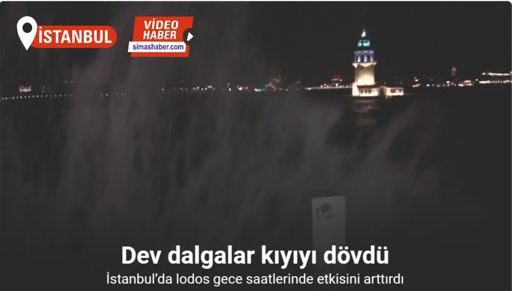 Üsküdar’da dev dalgalar kıyıyı dövdü