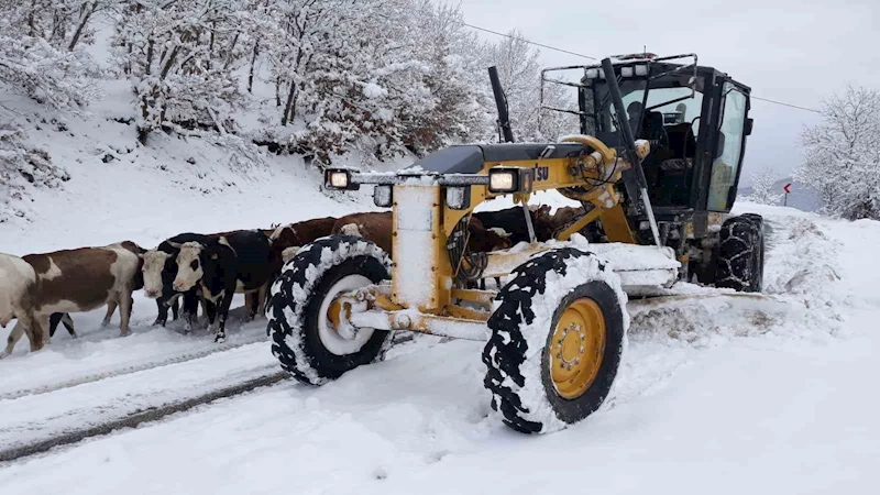 Amasya’da 107 köy yolu kar yağışından ulaşıma kapandı
