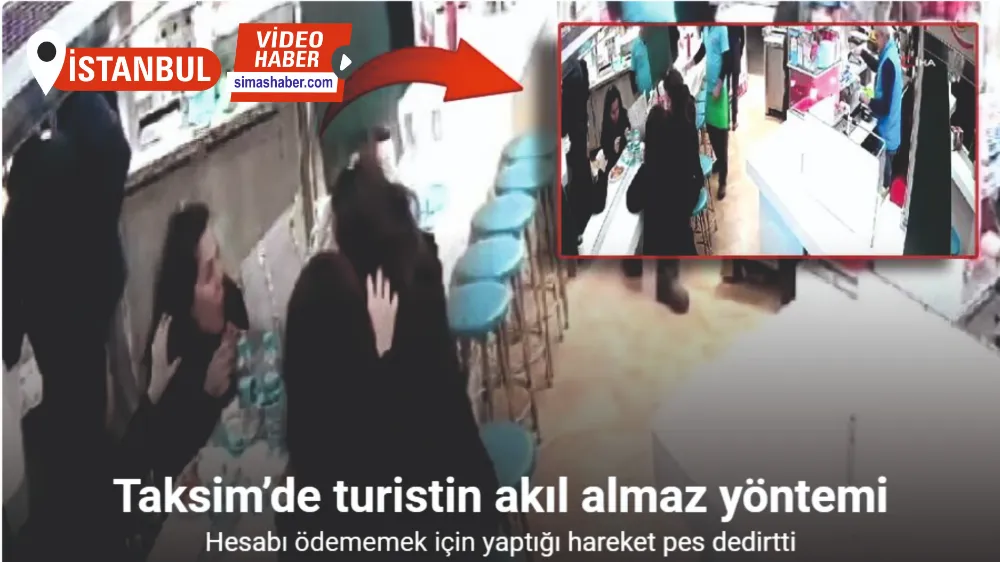 Taksim’de turistin akıl almaz yöntemi kamerada: Hesabı ödememek için yemeğine saç koydu