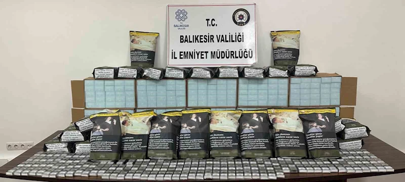 Balıkesir’de kaçak tütün ve makaron operasyonu: 1 şahıs tutuklandı
