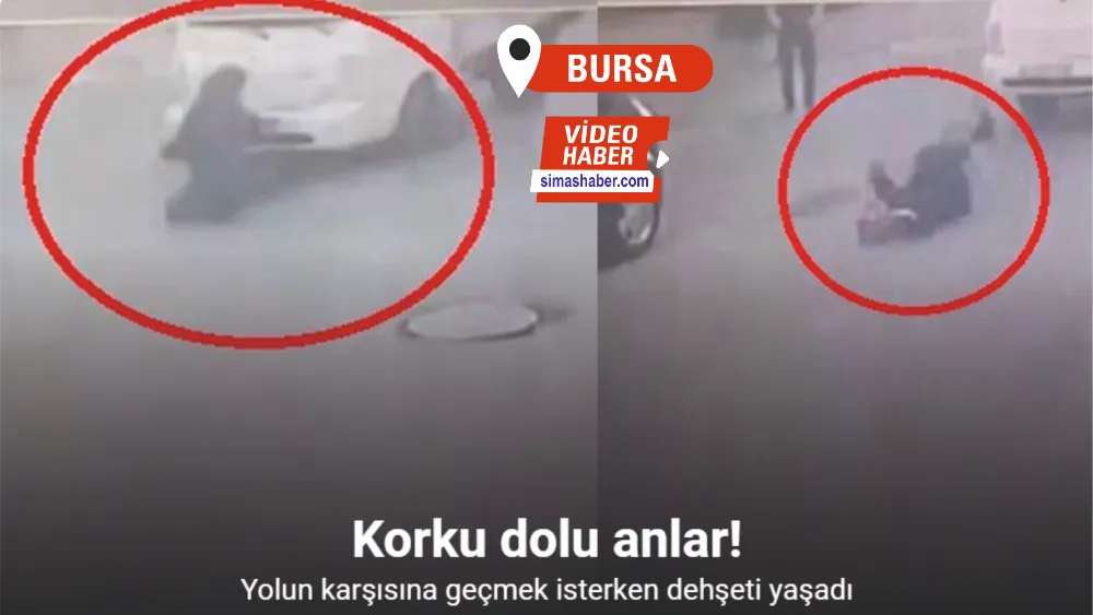 Kamyonetin çarptığı yaşlı kadın böyle savruldu