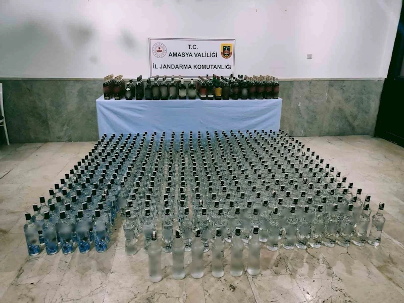 Amasya’da 517 litre sahte içki ele geçirildi
