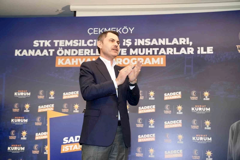 Murat Kurum: “Çekmeköy’ün iki yakasını tamamen birleştirip 12 bin metrekare bir meydan kazandıracağız”
