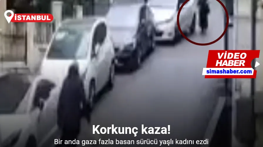 Eyüpsultan’da feci kaza kamerada: Bir anda gaza fazla basan sürücü yaşlı kadını ezdi