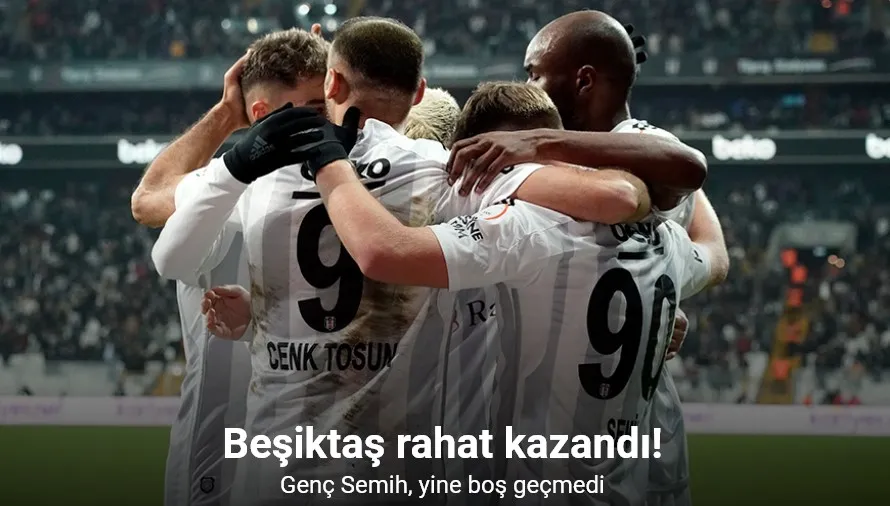 Trendyol Süper Lig: Beşiktaş: 2 - Konyaspor: 0 (Maç sonucu)
