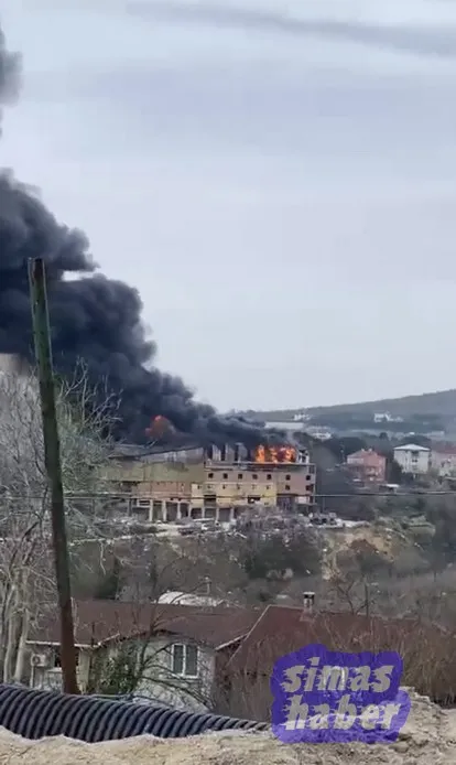Beykoz’da fabrika yangını