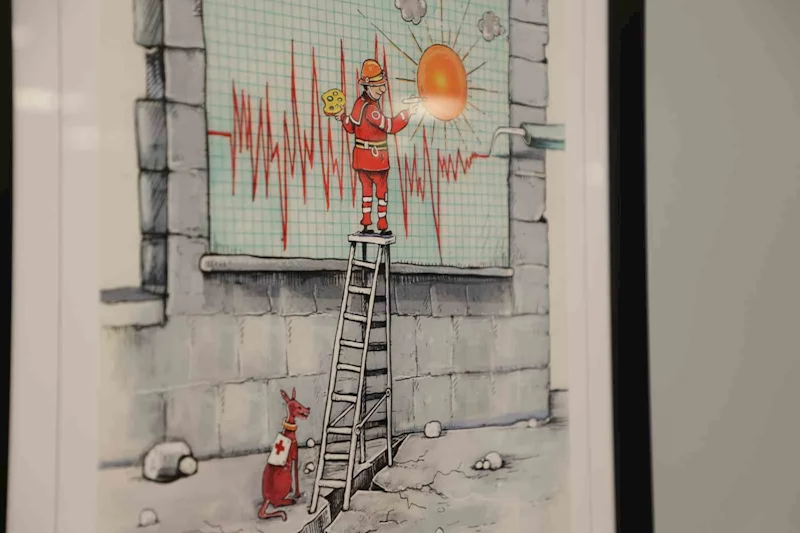 Esenler’de uluslararası sanatçılar depremi çizgilerle anlattı
