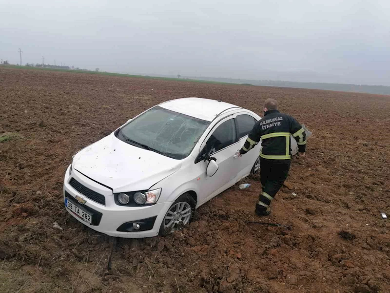 Lüleburgaz’da otomobil kamyonla çarpıştı: 1 yaralı
