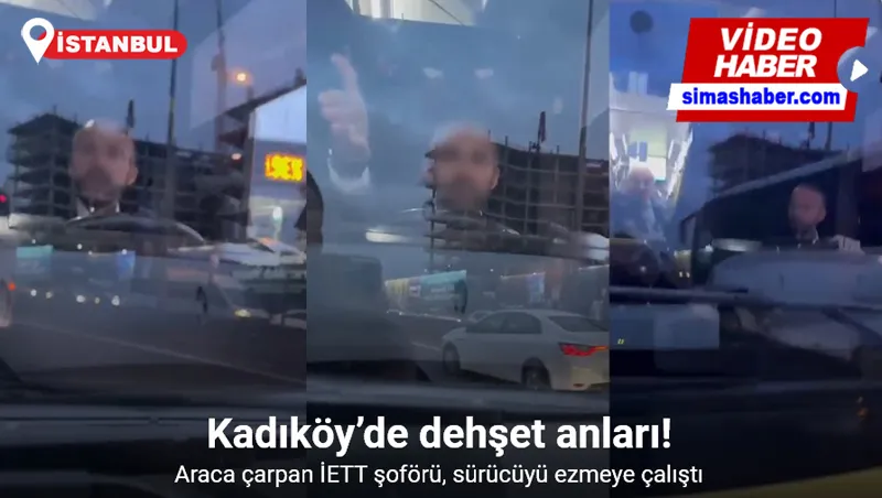 Kadıköy’de araca çarpan İETT şoförü, sürücüyü ezmeye çalıştı