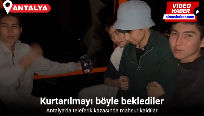 Antalya’da teleferik kazasında mahsur kalan vatandaşların kurtarılmayı beklemesi kameralara yansıdı