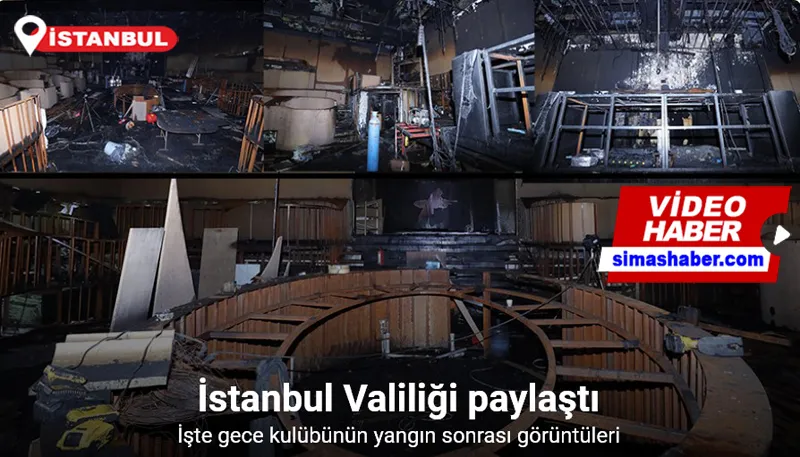 İstanbul Valiliği, Beşiktaş’taki gece kulübünün yangın sonrası görüntülerini paylaştı