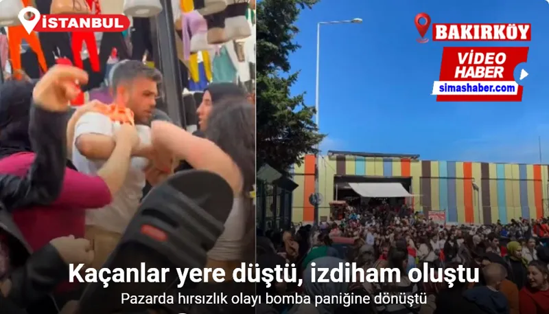 Bakırköy’de pazarda hırsızlık olayı bomba paniğine dönüştü