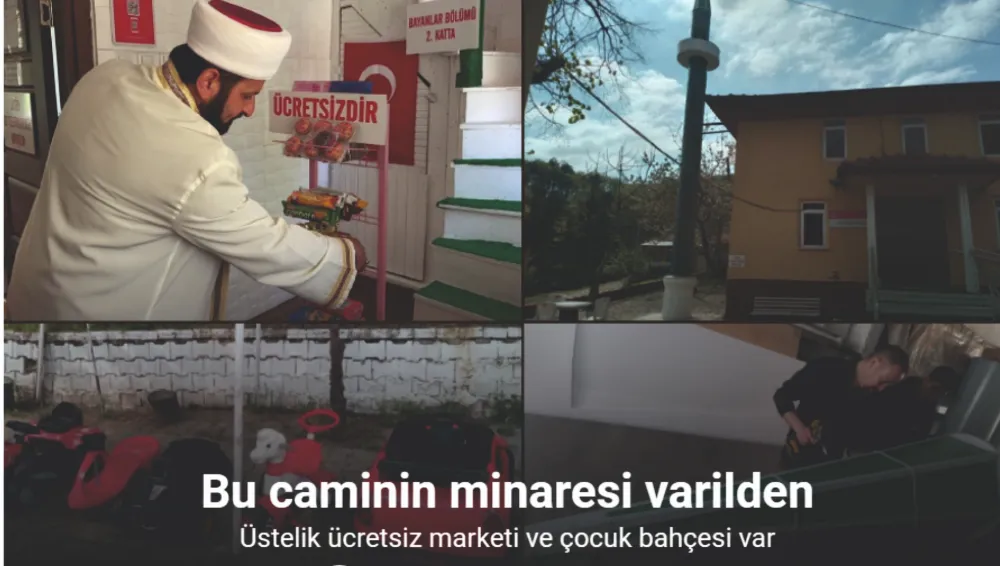 Bu caminin minaresi varilden