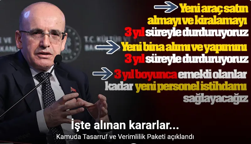 Kamuda Tasarruf ve Verimlilik Paketi açıklandı