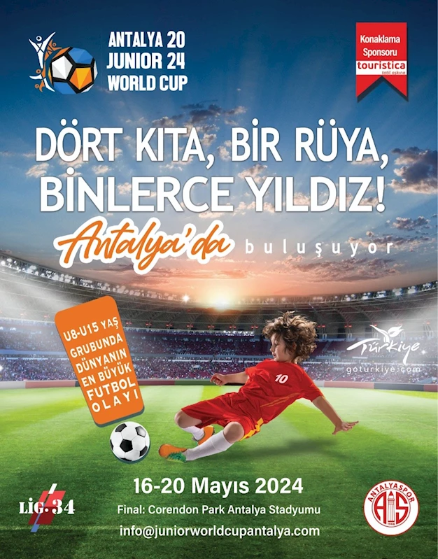 Gençlik Futbol Kupası Junior World Cup 16-20 Mayıs’ta Antalya’da yapılacak
