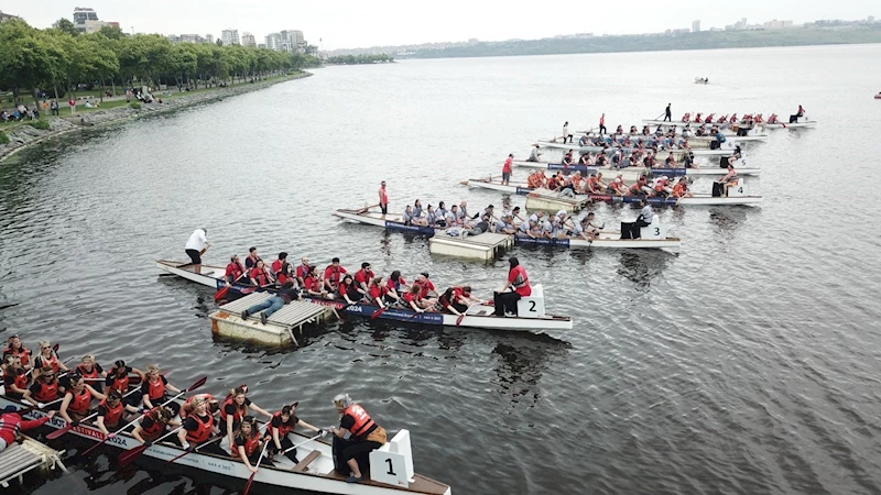 Küçükçekmece’de dragon boat yarışları
