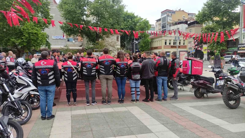 Orhangazi’de motosikletlerle 19 Mayıs konvoyu
