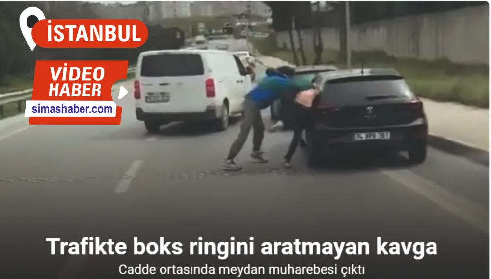 İstanbul’da trafikte boks ringini aratmayan kavga kamerada: Karşısındakini yumrukladı