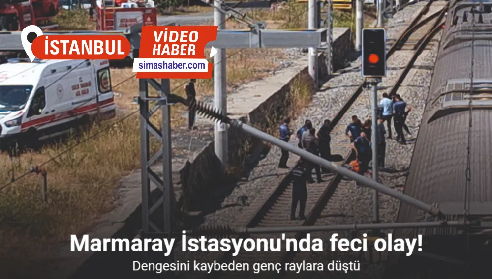 Marmaray İstasyonu’nda dengesini kaybeden genç raylara düştü