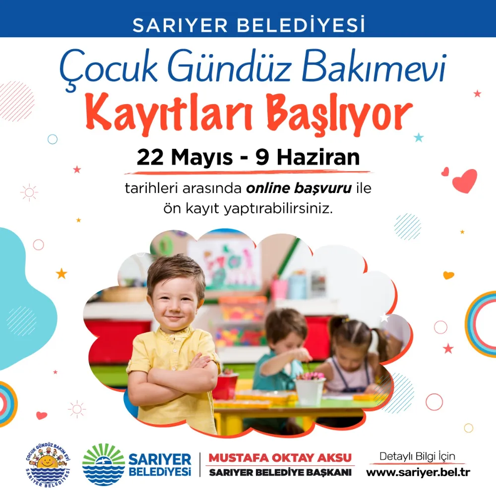 SARIYER BELEDİYESİ ÇOCUK GÜNDÜZ BAKIMEVİ KAYITLARI BAŞLIYOR