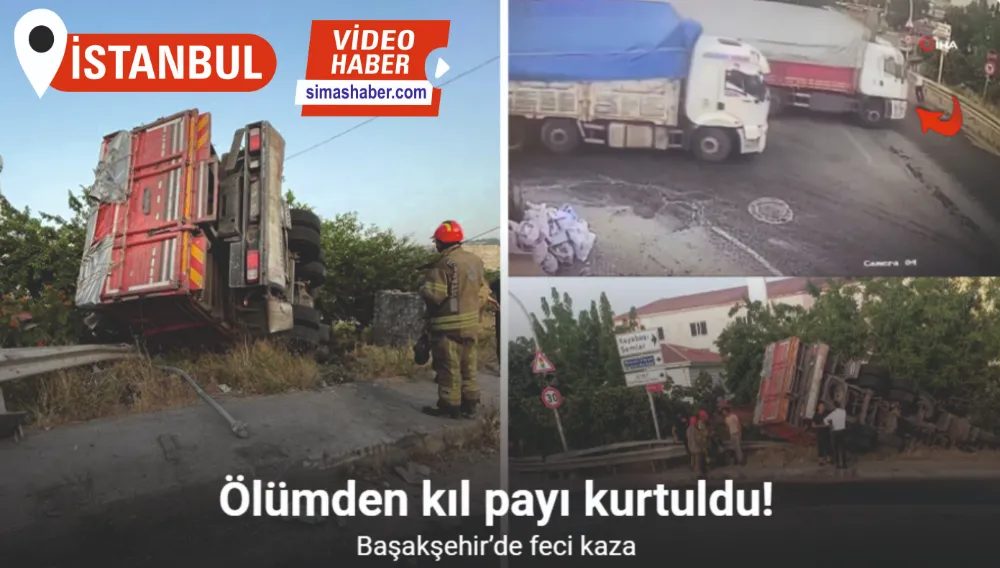 Başakşehir’de feci kaza: Bir kişi ölümden döndü, o anlar kamerada