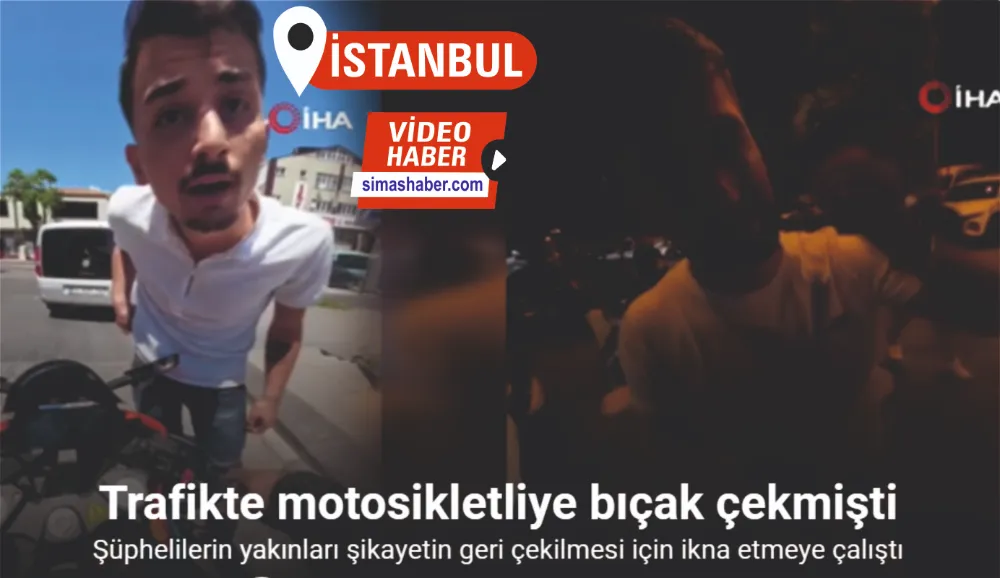 Ümraniye’de trafikte motosikletliye bıçak çeken şüpheli yakalandı