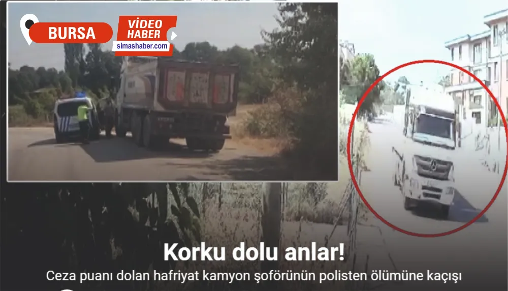 (Özel) Ceza puanı dolan hafriyat kamyon şoförünün polisten ölümüne kaçışı kamerada