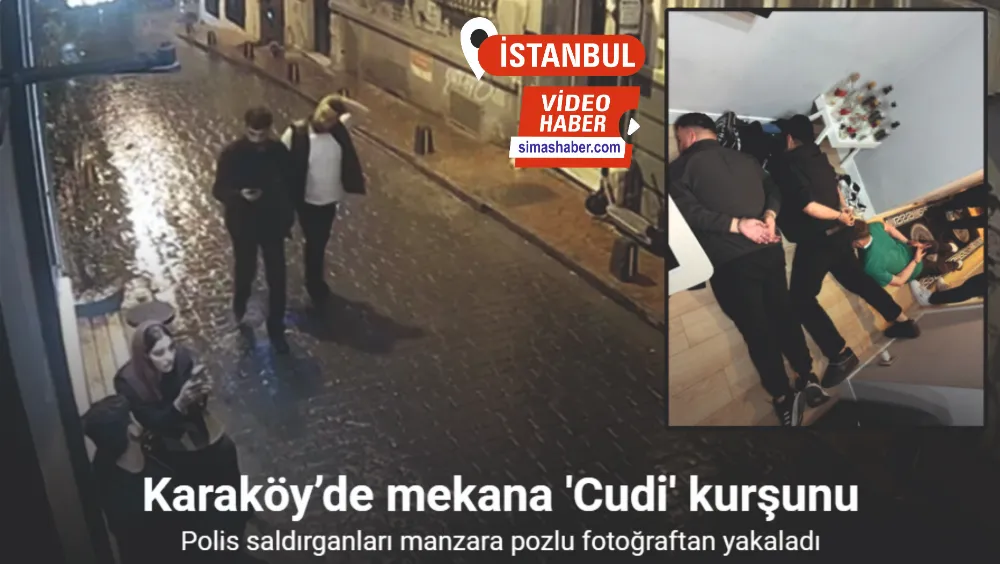 Karaköy’de mekana “Cudi” kurşunu kamerada: Polis saldırganları manzara pozlu fotoğraftan yakaladı