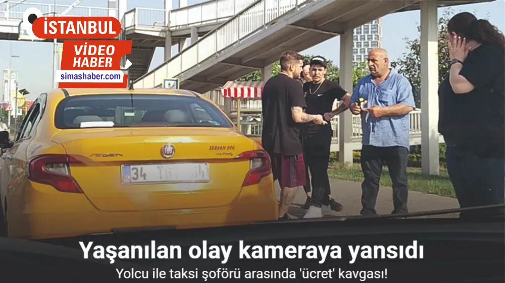 Maltepe’de yolcu ile taksi şoförü arasındaki tartışma kamerada