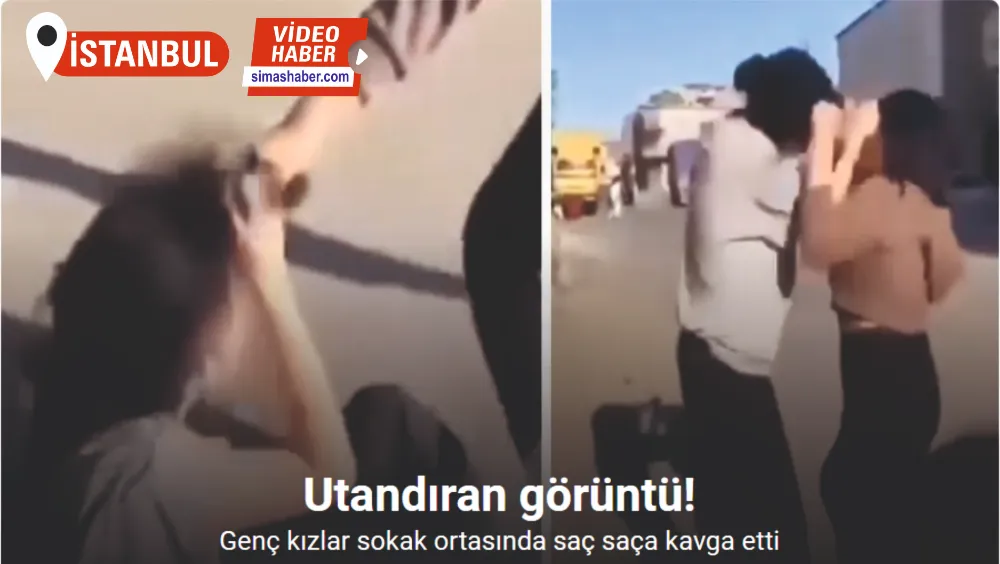 Başakşehir’de utandıran görüntü: Genç kızlar sokak ortasında saç saça kavga etti