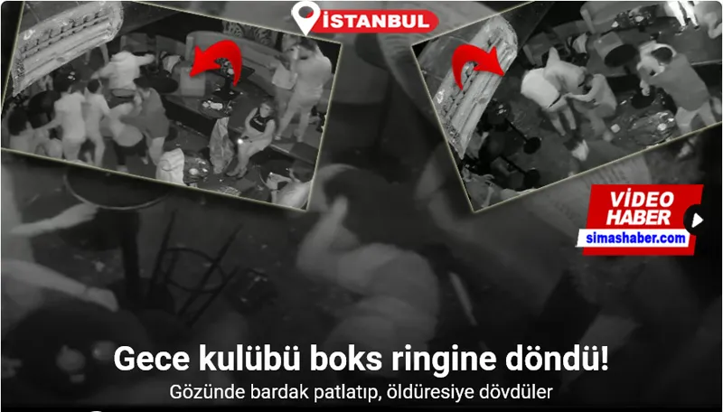 Taksim’de gece kulübü dövüş kulübüne döndü: Sigarayla çarpma kavgasında gözünde bardak patlatıldı