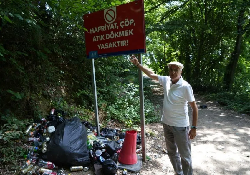 Sarıyer ormanları ve sahilleri çöplüğe döndü