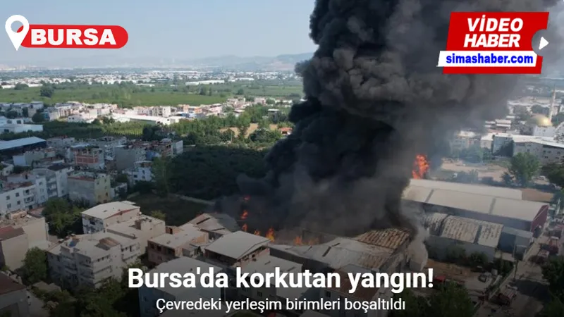 Bursa’da kağıt ve elyaf fabrikasında büyük yangın