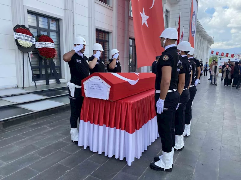 Hayatını kaybeden polis için tören: Gözyaşlarıyla uğurlandı
