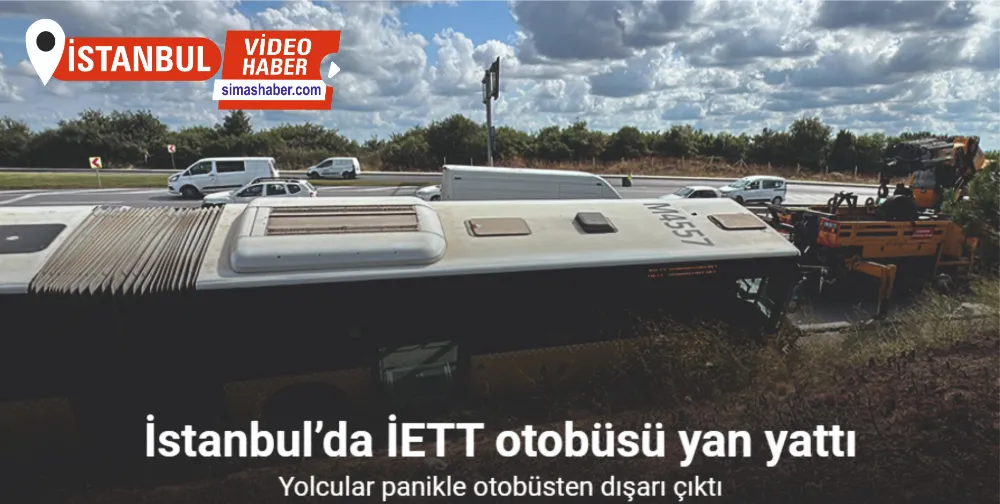 İstanbul’da İETT otobüsü yan yattı