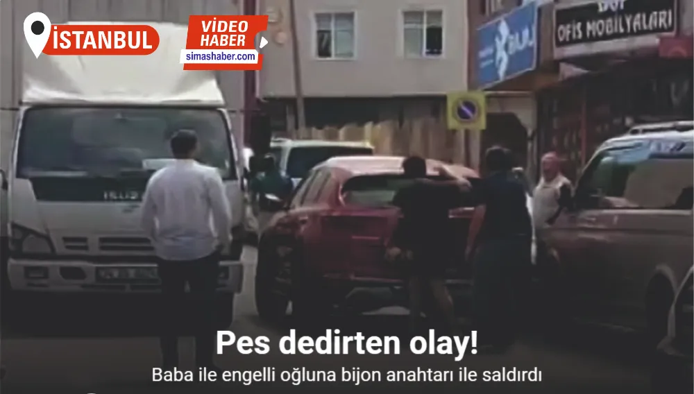 Sultanbeyli’de trafikte terör: Baba ile engelli oğluna bijon anahtarı ile saldırdı
