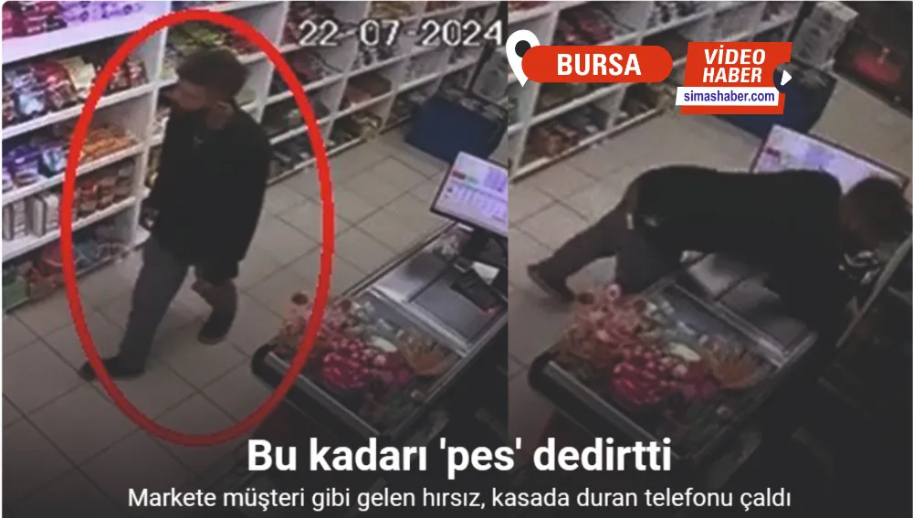 Bu kadarı ’pes’ dedirtti... Markette telefon hırsızlığı kamerada