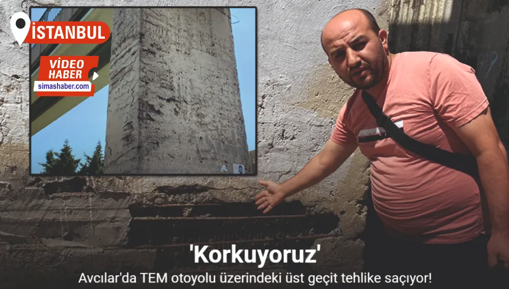 Avcılar’da TEM otoyolu üzerindeki üst geçit tehlike saçıyor